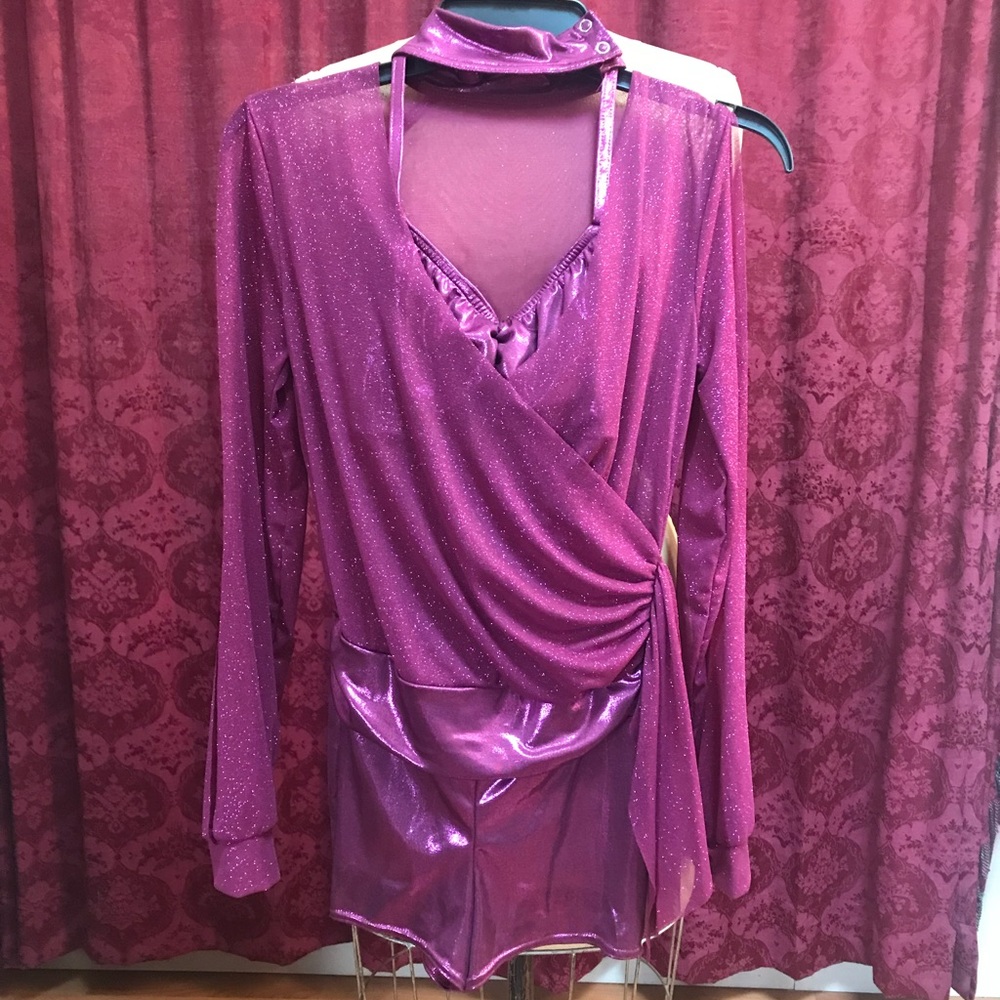 Contemporary Adult Dance Costume-Wine color